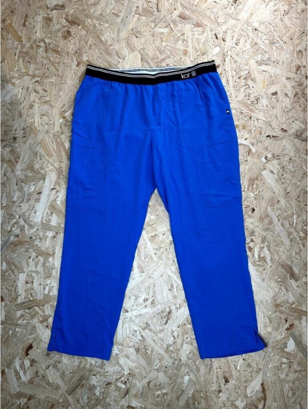 Koi Next Gen Scrub Pants Womens XL Royal Blue Elastic Waist Cargo Medical